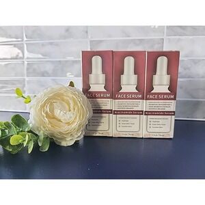 New Rose Hyaluronic Acid Face Serum, Pack of 3, 1 Oz. Bottles